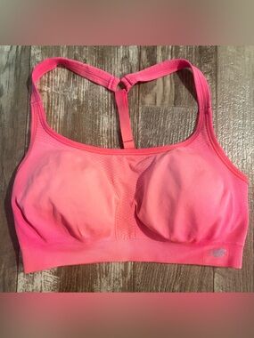 New Balance Hot Pink Seamless T-Back Sports Bra